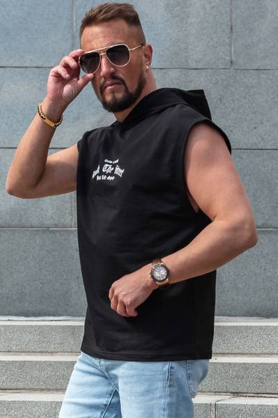 Street black hooded sleeveless JERONE