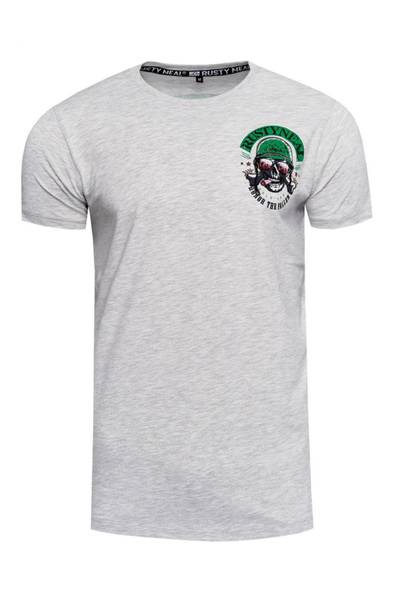 Grey T-shirt with back print Rusty Neal