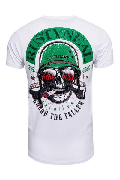White T-shirt with back print Rusty Neal White T-shirt with back print Rusty Neal