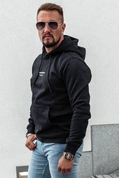 Curated black hoodie ONLY&SONS Curated black hoodie ONLY&SONS