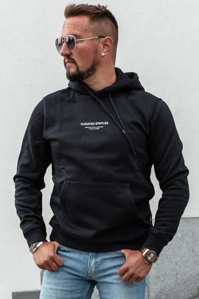 Curated black hoodie ONLY&SONS Curated black hoodie ONLY&SONS
