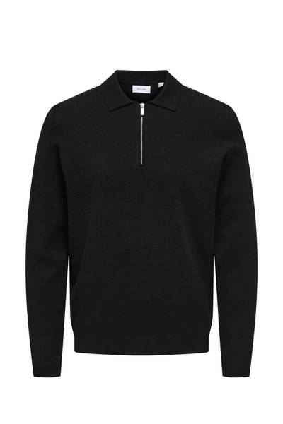 Cooper half-zip shirt black ONLY&SONS Cooper half-zip shirt black ONLY&SONS