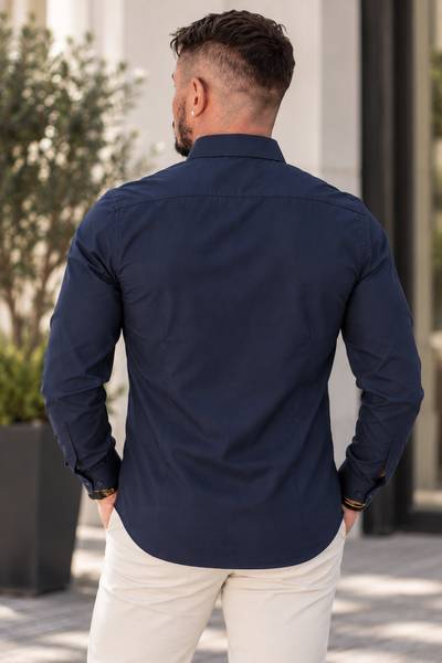 Tartan check-embellished collared shirt blue Jerone