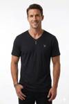 Black V-neck T-shirt JERONE