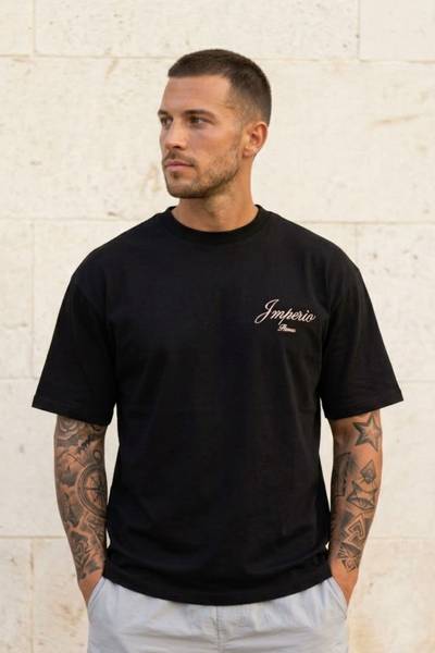Imperio back-print black t-shirt JERONE
