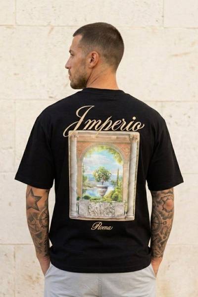 Imperio back-print black t-shirt JERONE