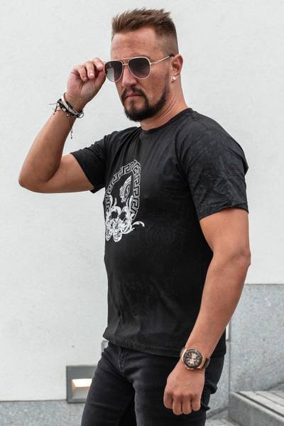 Printed T-shirt with silver foil JERONE Printed T-shirt with silver foil JERONE