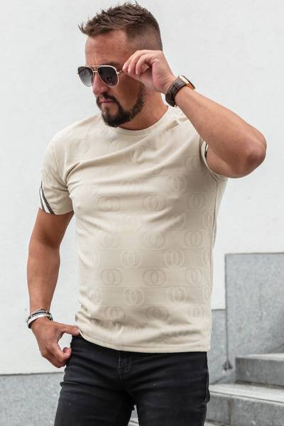 Dax Printed Beige T-Shirt JERONE