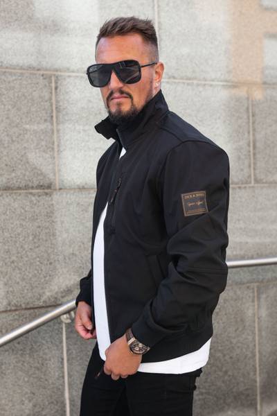 Parker Softshell Bomber black JACK&JONES Parker Softshell Bomber black JACK&JONES