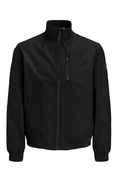 Liam black softshell bomber jacket JACK&JONES Liam black softshell bomber jacket JACK&JONES