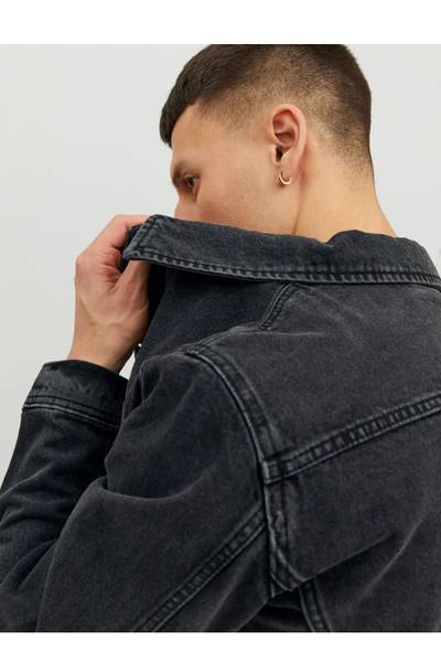 Black denim jacket washed JACK&JONES