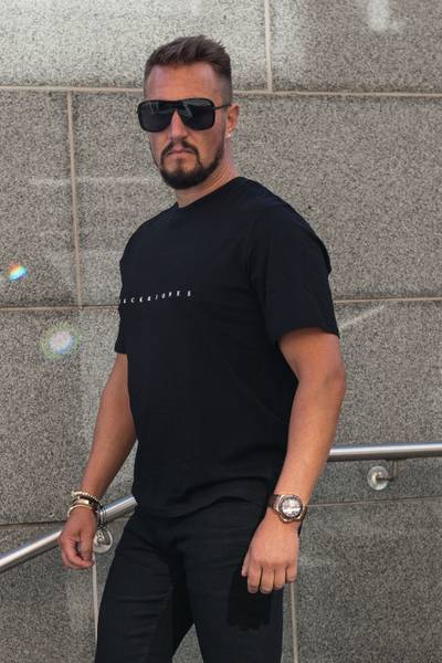 Star black t-shirt JACK&JONES Star black t-shirt JACK&JONES