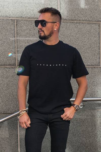 Star black t-shirt JACK&JONES Star black t-shirt JACK&JONES