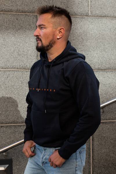 Star dark blue hoodie JACK&JONES Star dark blue hoodie JACK&JONES
