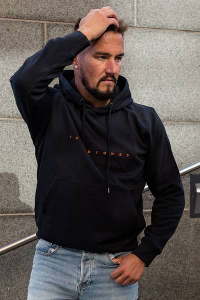 Star dark blue hoodie JACK&JONES Star dark blue hoodie JACK&JONES