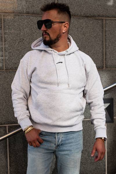 Club back-printed grey hoodie JACK&JONES