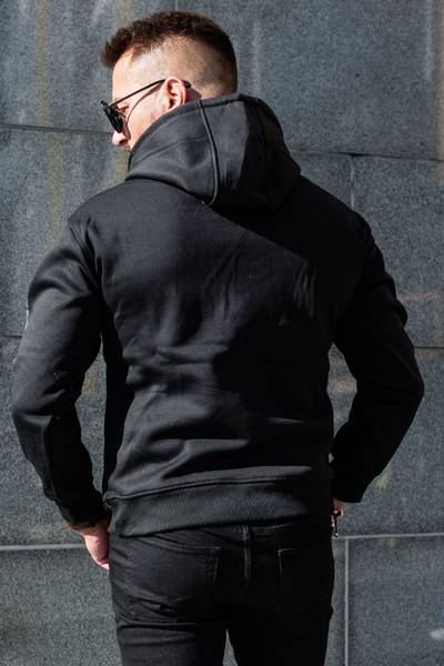 Icon men's black printed hoodie JERONE