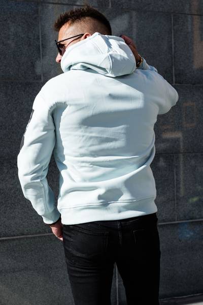 Icon men's blue printed hoodie JERONE