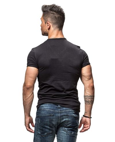 Black v-neck men's t-shirt