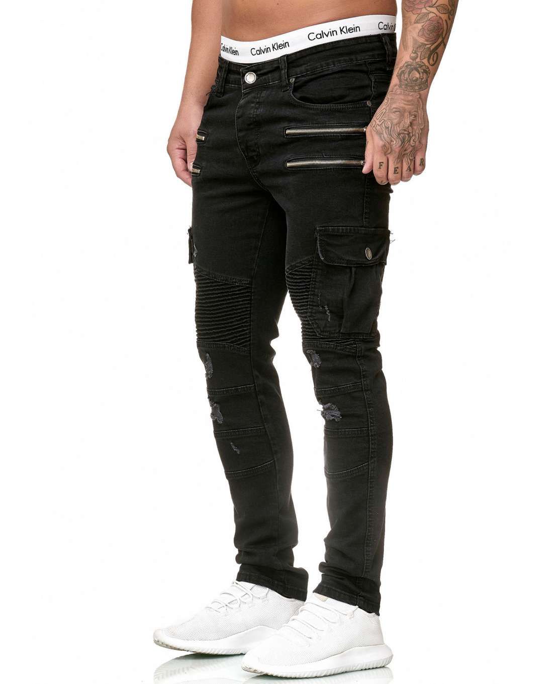 Zipper Black Jeans L32 Jerone - 5161 - Jeans - Jerone.com