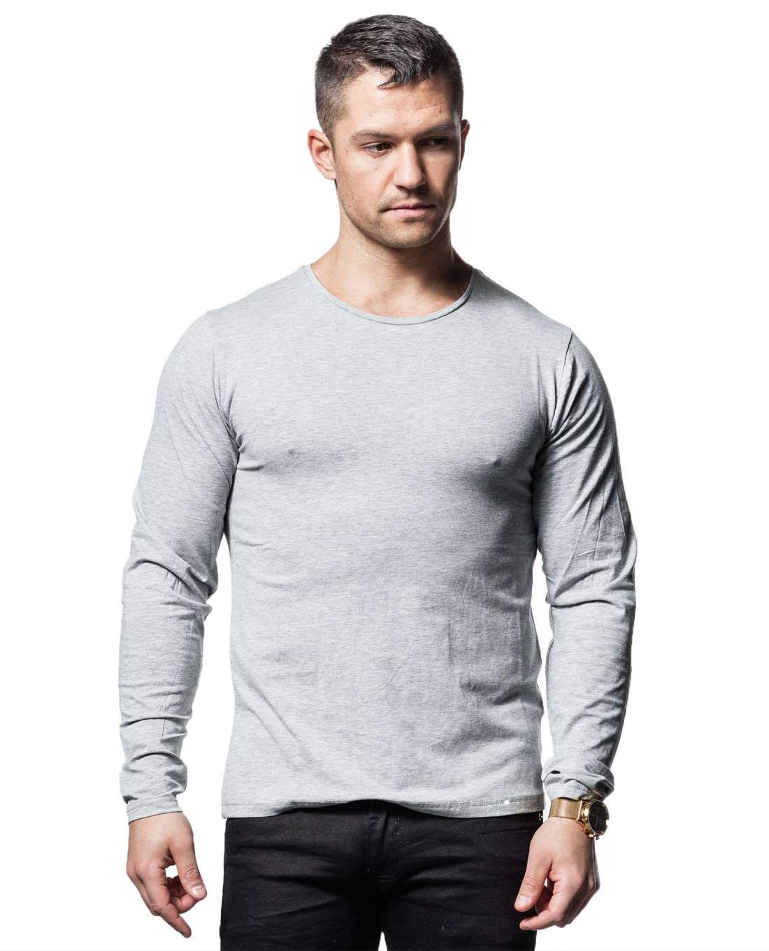 Gray Longsleeve Basic Young & Rich