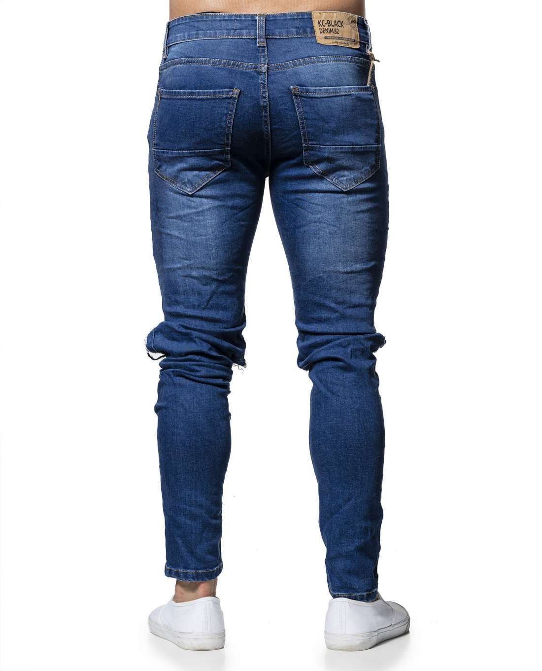 Knee Hole Jeans Blue L32 Jerone
