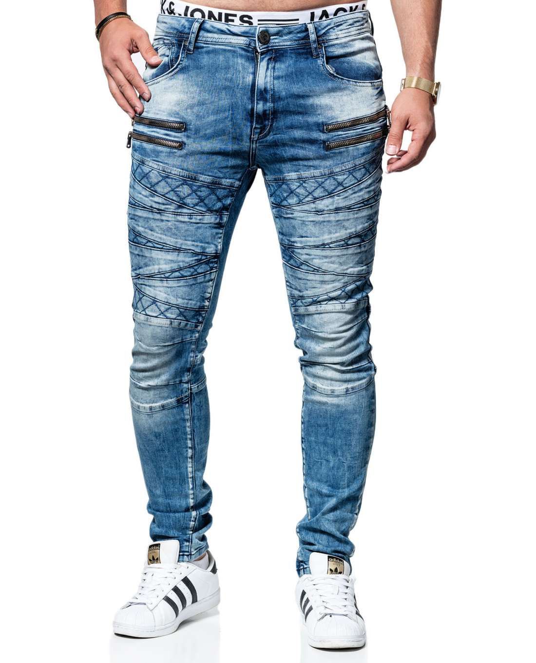 Blue Zipper Jeans L32 Cipo & Baxx