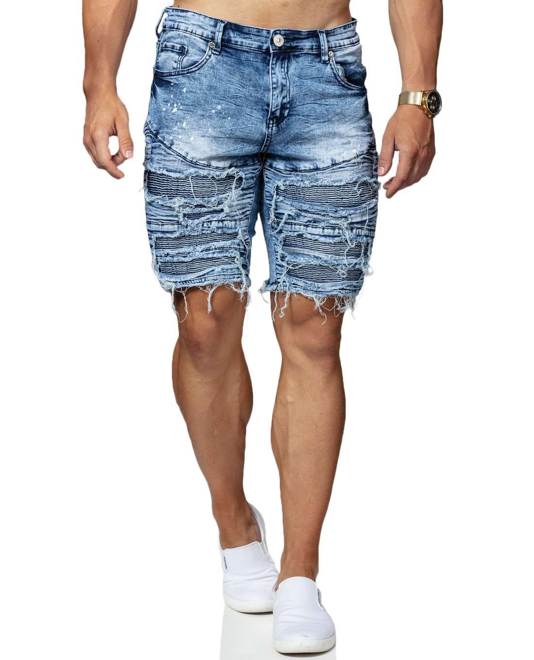 Blue Ripped Shorts Jerone