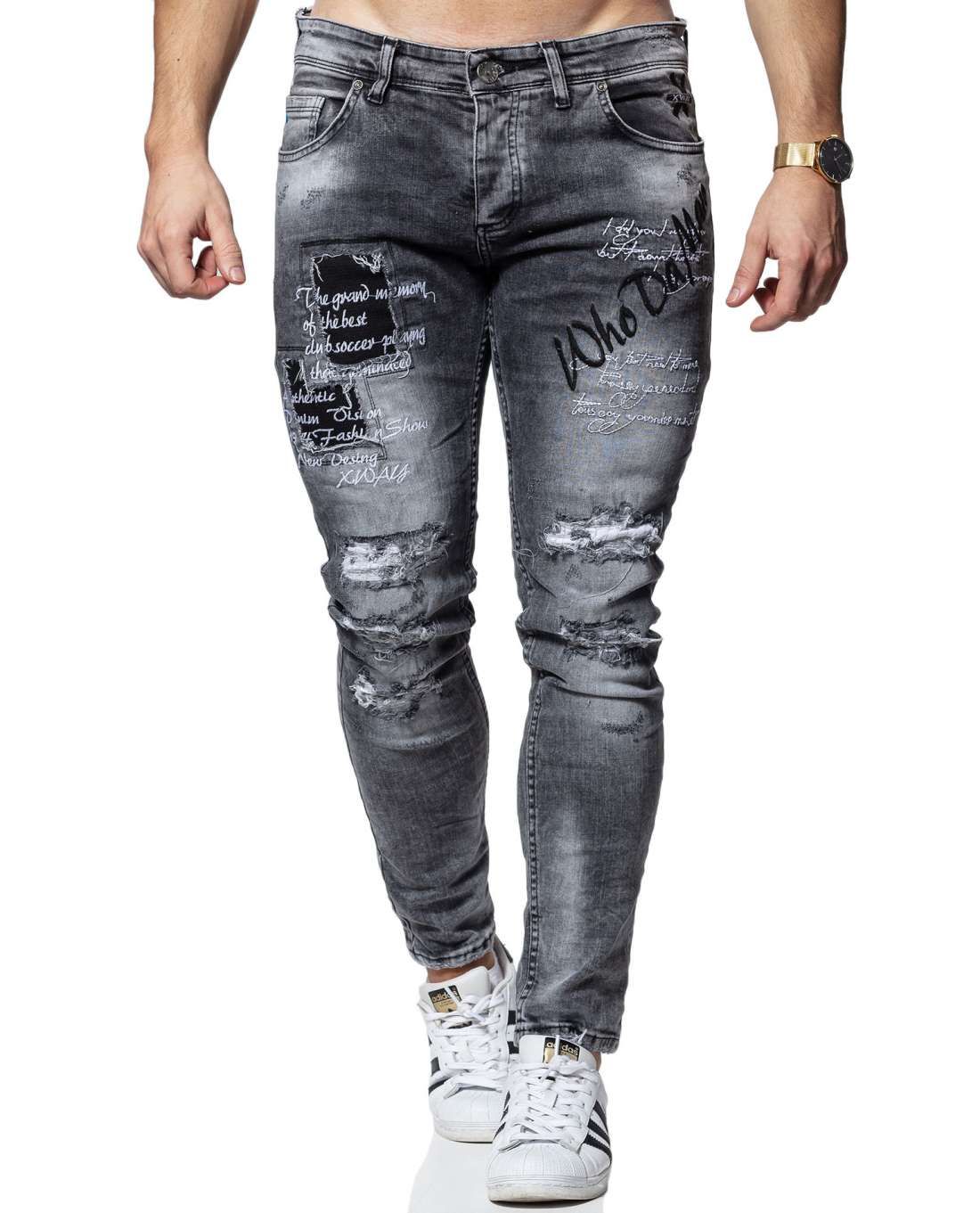 Distinctive Gray Jeans L32 Jerone