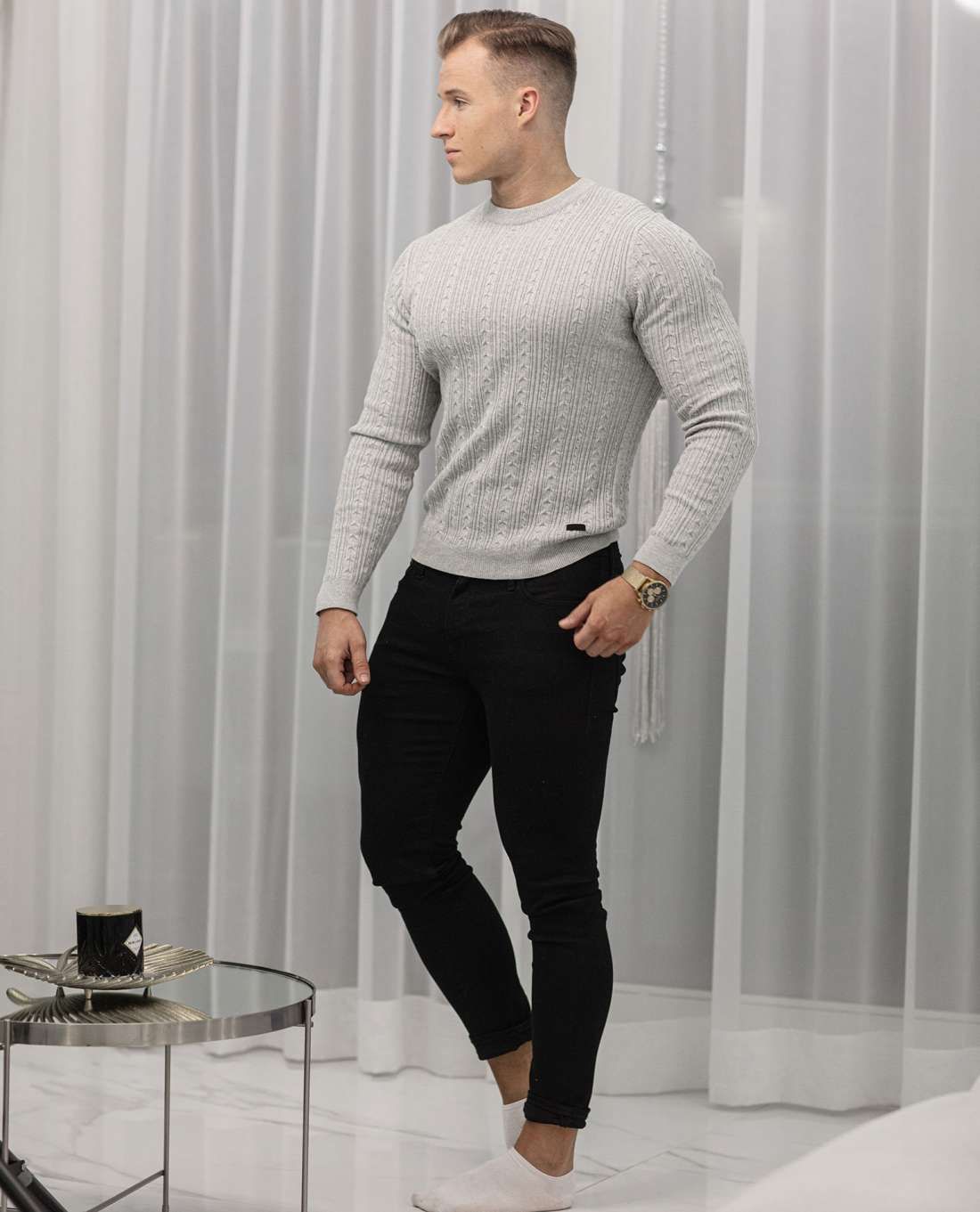 Rige Cable Knit Thin Only & Sons