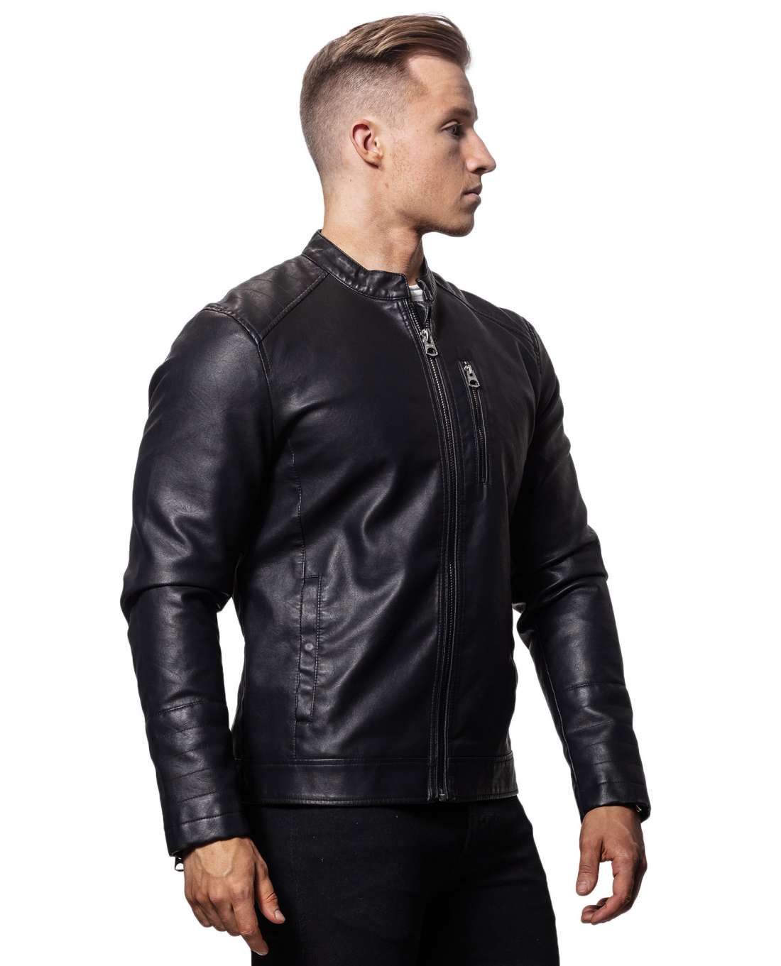 Kyle Faux Leather Jacket Only & Sons