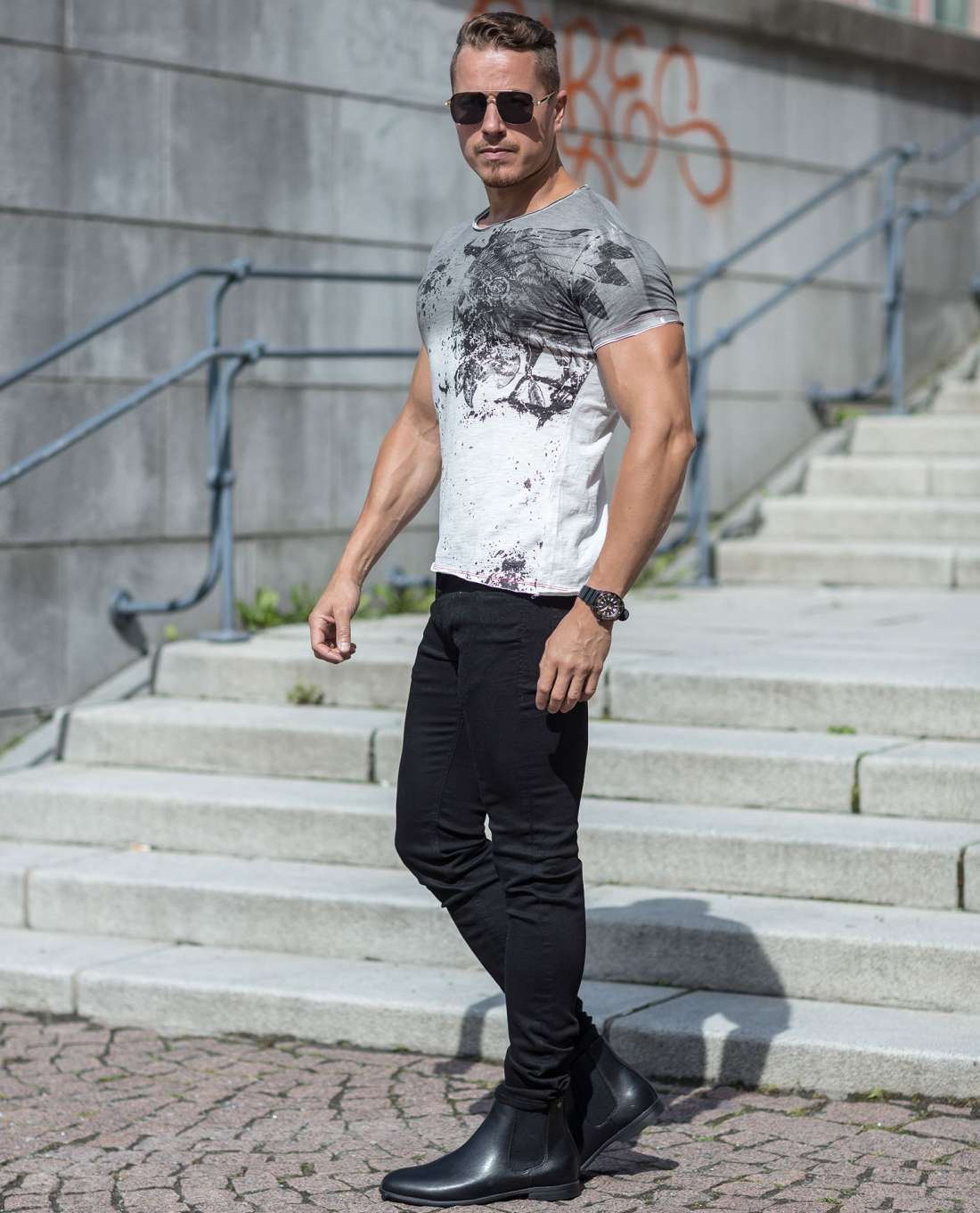 Mikkel T-Shirt Gray Carisma