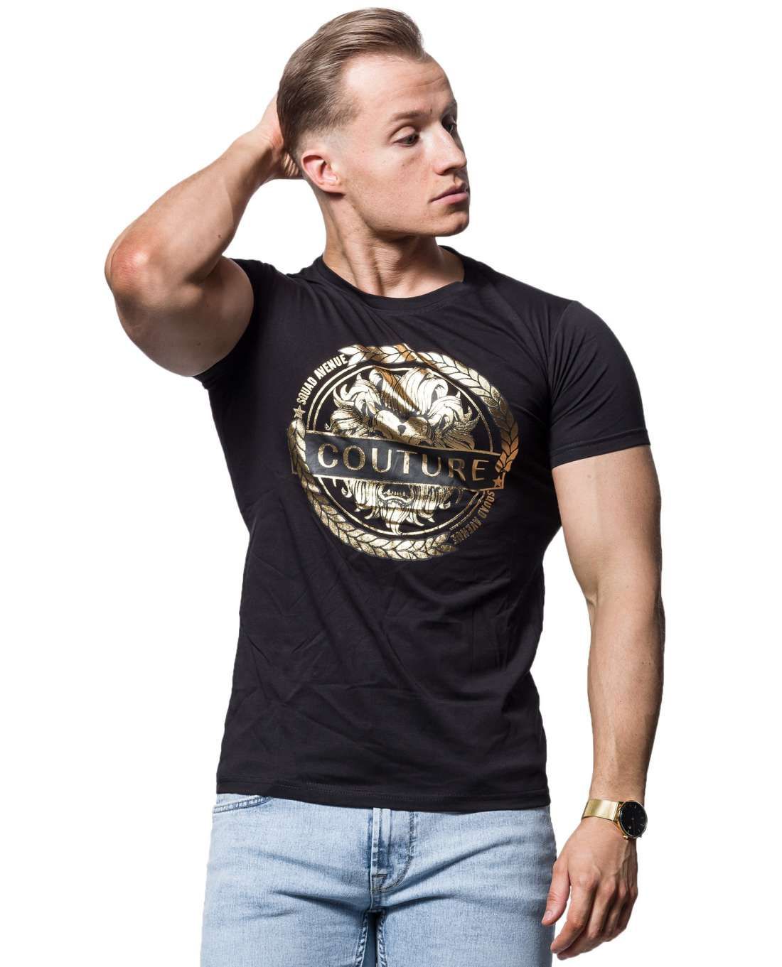 Tim Couture T-Shirt Black Gold Jerone
