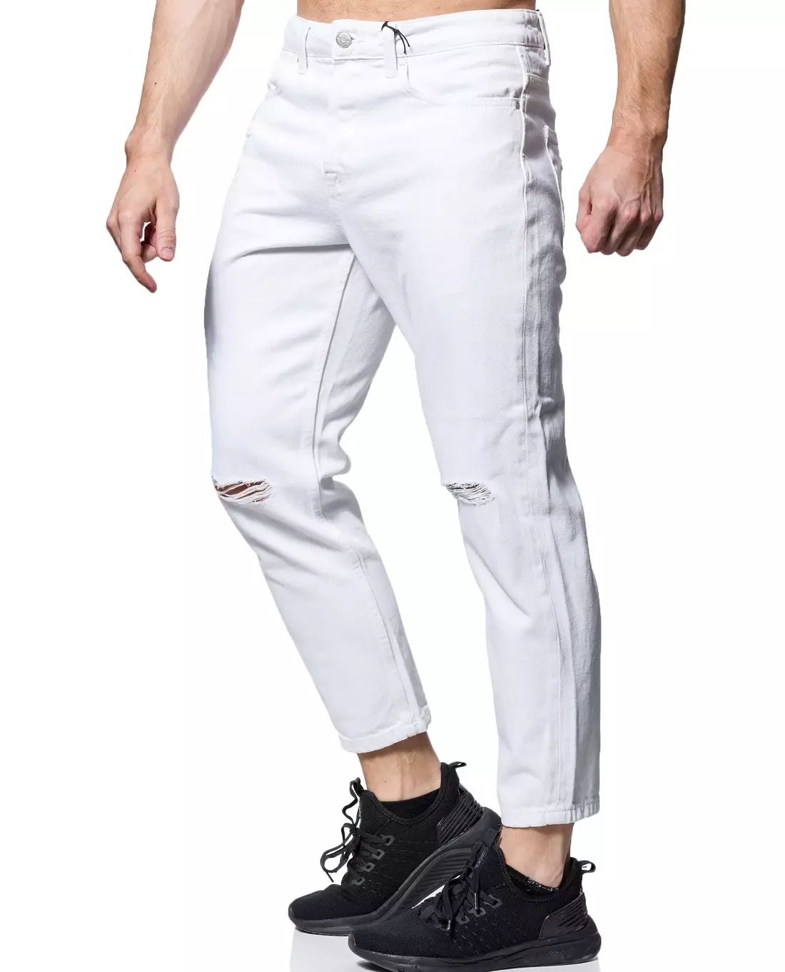 Avi Beam Crop White Jeans L32 Only & Sons