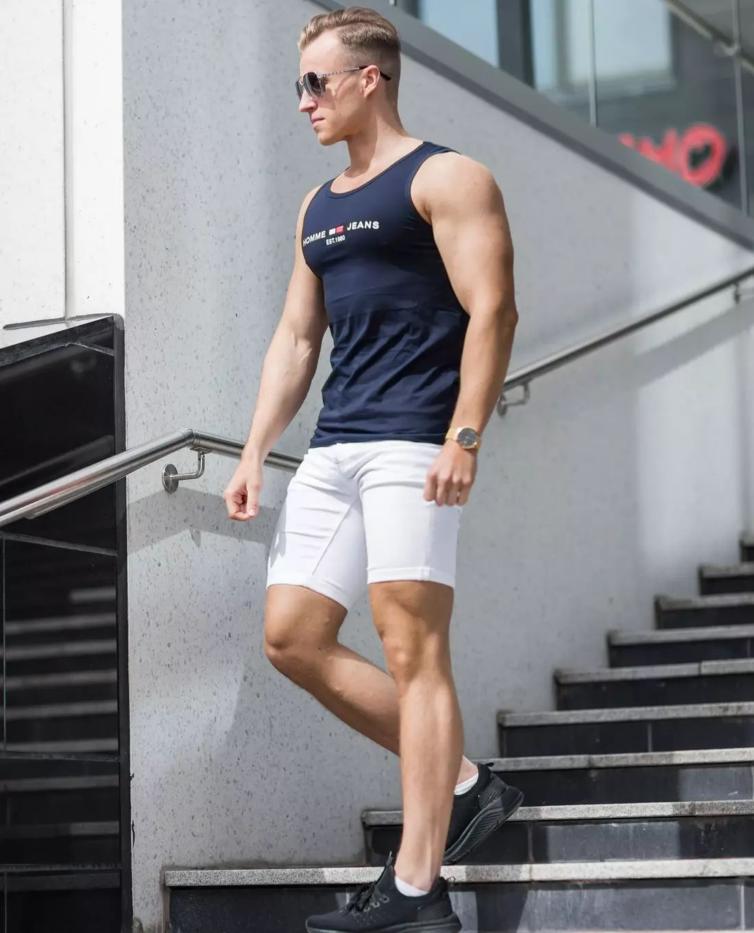 Homme Tank Top Navy Jerone