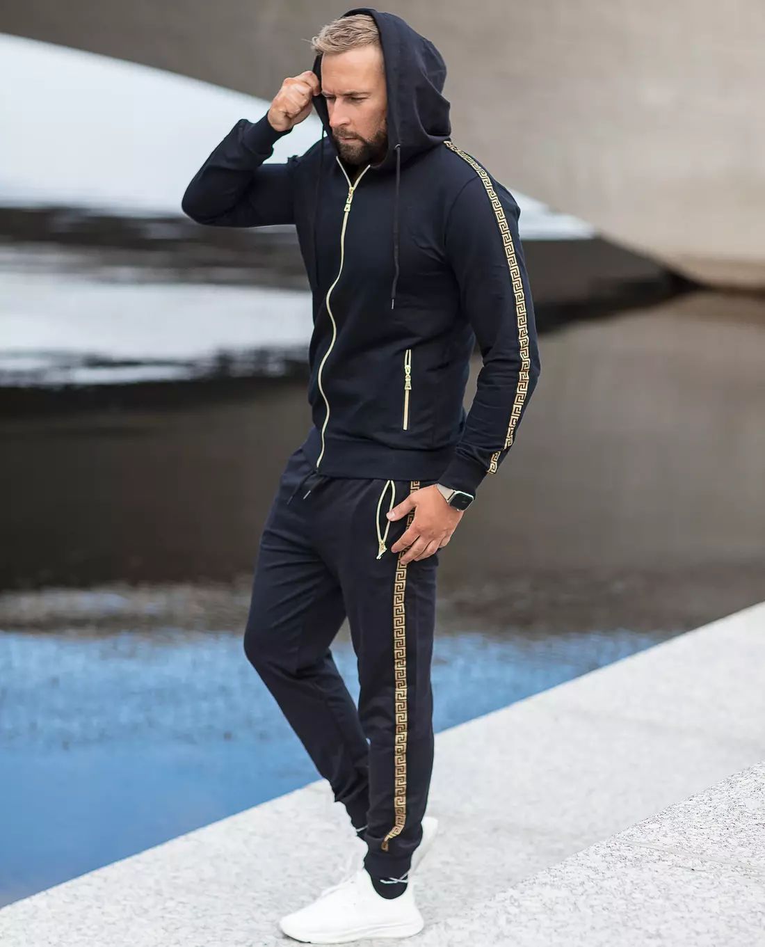 Tracksuit Navy With Golden Details Jerone