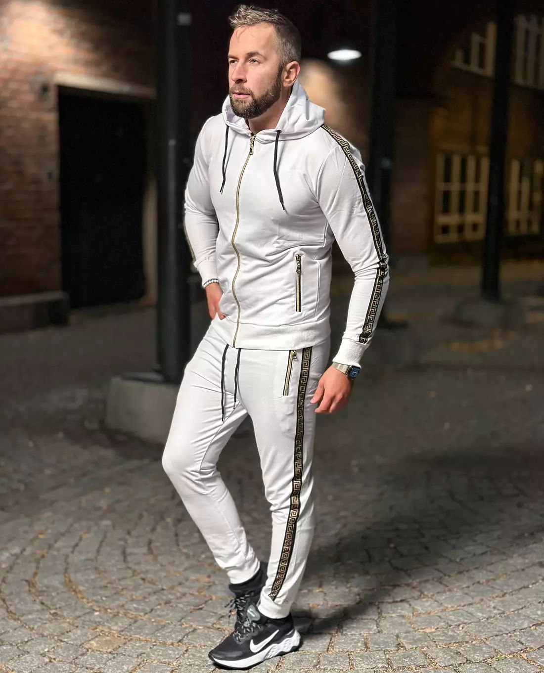 Tracksuit White With Golden Details Jerone