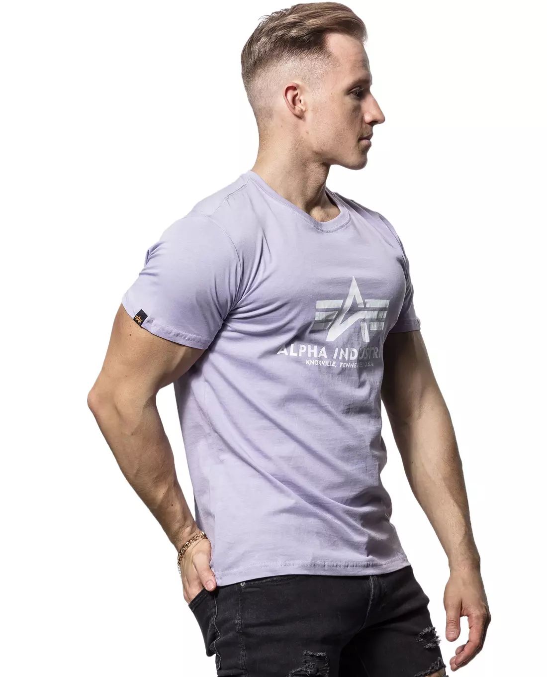 Basic T-Shirt Violet Alpha Industries